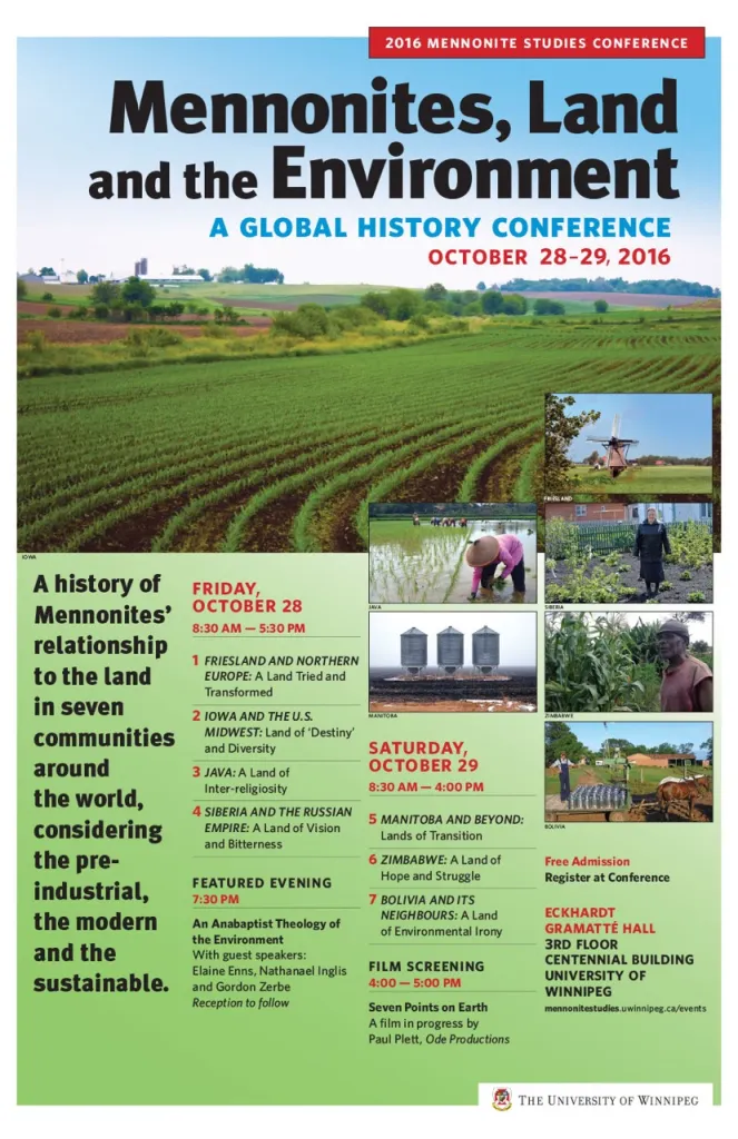 Featured image for “Mennonites, Land and the Environment: A Global History Conference ( Oct 28-29, 2016)”